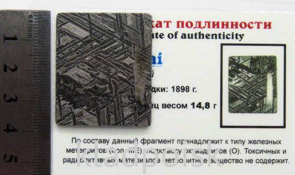 Спил метеорита Aletai, арт 26