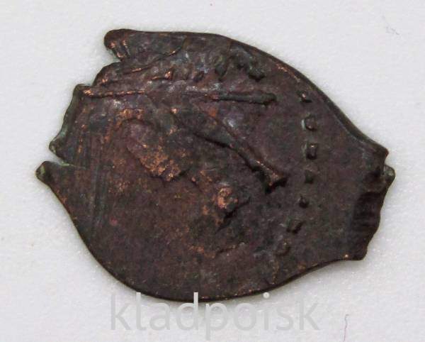 Копейка медь Алексей Михайлович (чешуя), Медный бунт, Новгород, арт 2 Копейка медь Алексей Михайлович (чешуя), Медный бунт, Новгород, арт 2