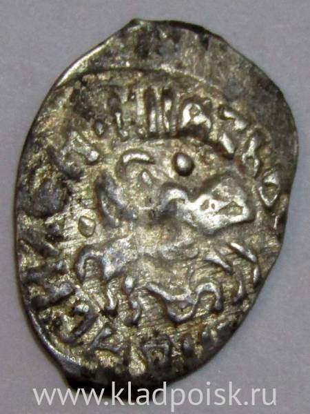 Денга Василий II Васильевич «Тёмный», серебро, Всадник/строчник, арт 10