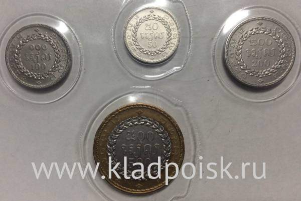 Набор регулярных монет Камбоджа 1994 года, 4 монеты