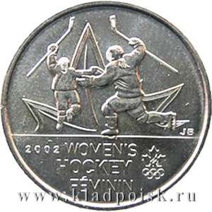 Монета  25 центов Канада, XXI зимние Олимпийские Игры, Ванкувер 2010 – Женский хоккей