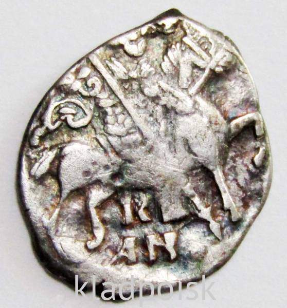 Копейка (чешуя) серебро Иван IV Васильевич Грозный 1533-1584 гг., Новгородский денежный двор, К / АН, КГ-91