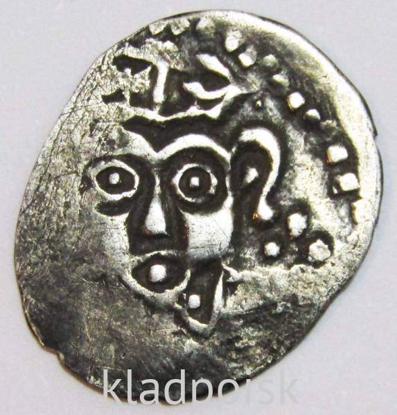 Денга Псковcкая, период самостоятельности, князь Довмонт/строчник, серебро, арт 2