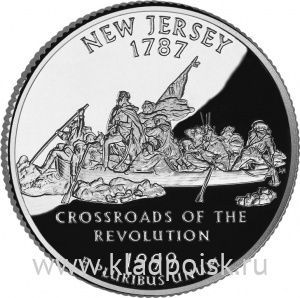 Монета 25 центов Штат Нью-Джерси