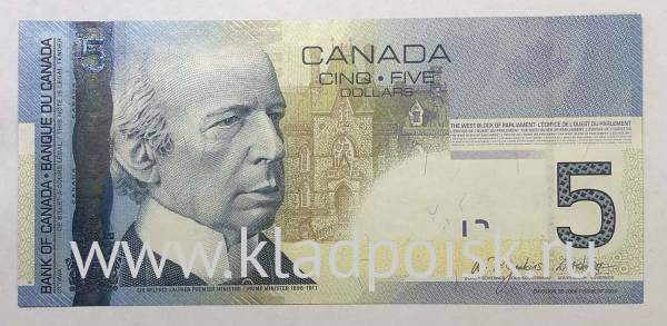 Банкнота 5 долларов 2016 Канада