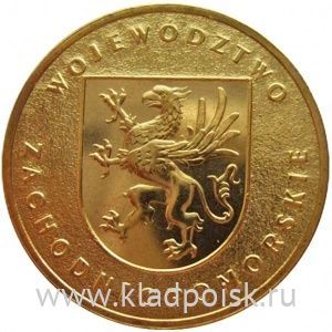 Монета 2 злотых Польша Воеводство Западнопоморское, 2005
