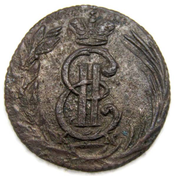 Монета полушка 1773 г. КМ. Сибирская монета (Екатерина II)