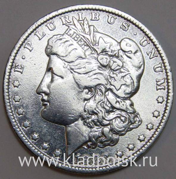 Монета 1 доллар Моргана США, Серебро 900 пр., 1883 год