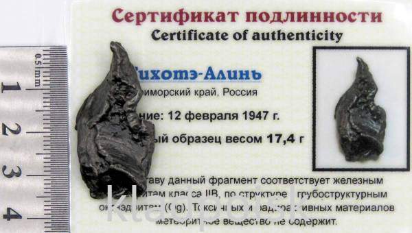 Осколок метеорита Сихотэ-Алинь арт 21