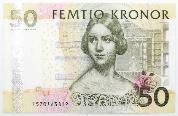 Банкнота 50 крон 2008 года Швеция
