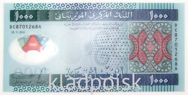 Банкнота 1000 угий 2014 года Мавритания Банкнота 1000 угий 2014 года Мавритания