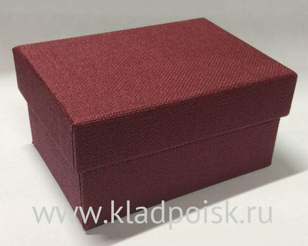 Коробка подарочная с наполнителем бордовая