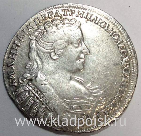 Монета полтина 1732 года Российская Империя, Анна Иоанновна, серебро