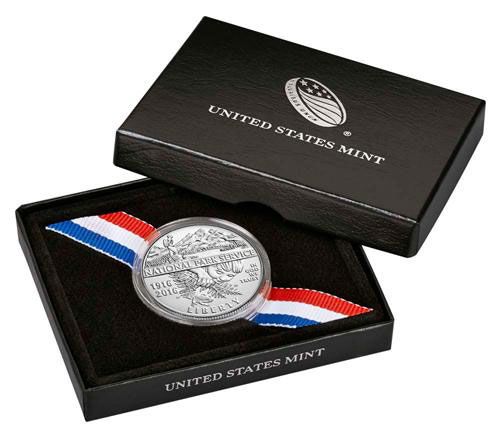 Монета 50 центов США 2016 года 100 лет со дня создания Службы национальных парков