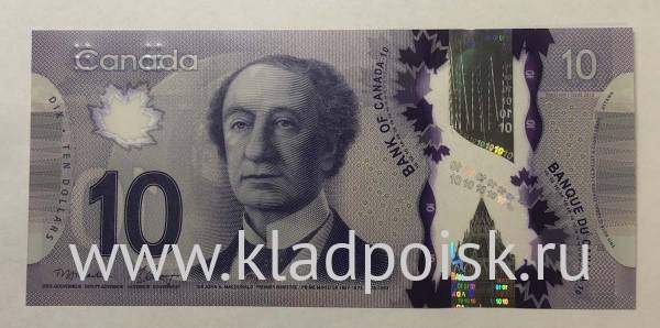 Полимерная банкнота 10 долларов 2013 Канада, арт 2