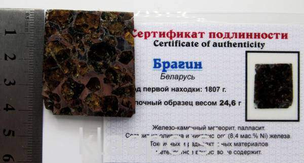 Спил метеорита Брагин (Беларусь) Спил метеорита Брагин (Беларусь)