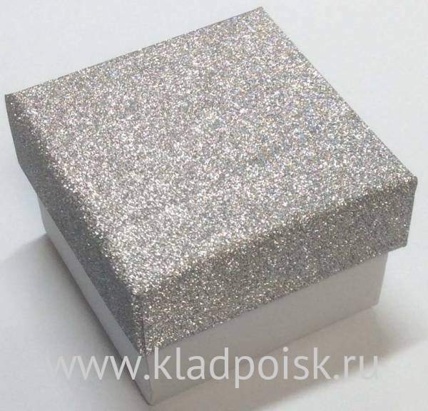 Коробка подарочная «Монпасье» серебристая