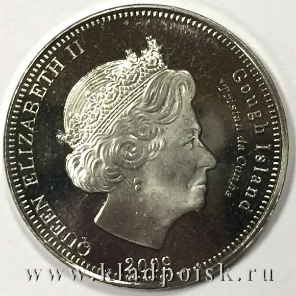 Монета 1 крона Тристан да Кунья - Остров Гоф, Сокол (Сапсан), 2009