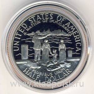 Монета 50 центов США «Нация эмигрантов» 1986 - 100 лет статуи Свободы - Proof