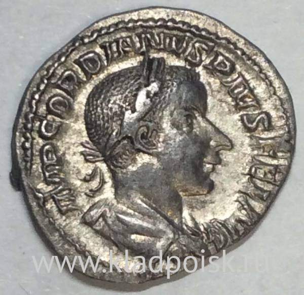 Монета Денарий Рим Император Марк Антоний Гордиан III, 225-244 гг.