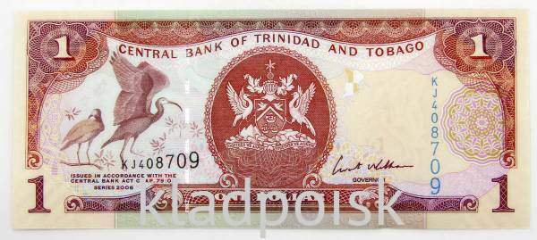 Банкнота 1 доллар 2006 года - Тринидад и Тобаго, арт 3