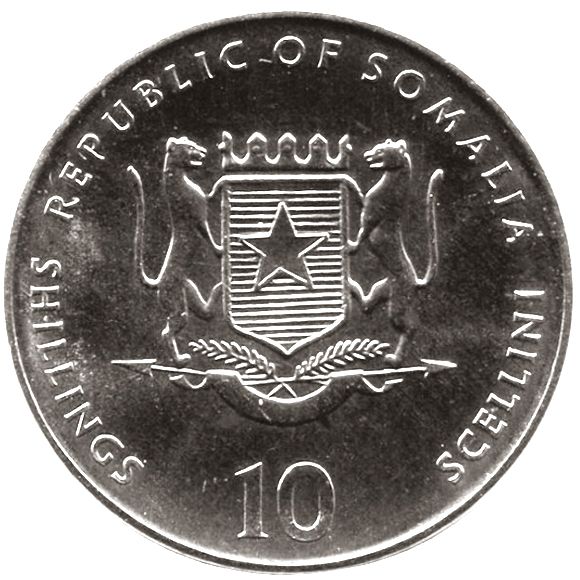 Монета 10 шиллингов Сомали Китайский Гороскоп – Кролик