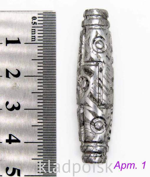 Бусина Дзи из метеорита Aletai Бусина Дзи из метеорита Aletai