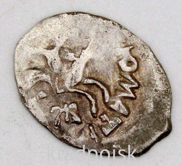 Деньга Псковская (Заманина), Василий III (чешуя), серебро Деньга Псковская (Заманина), Василий III (чешуя), серебро