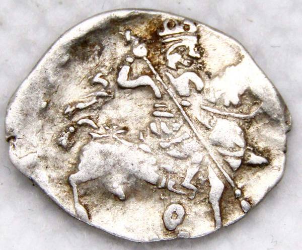 Копейка серебро Фёдор Иванович (чешуя), 1584-1598 гг. Московский денежный двор, арт 3