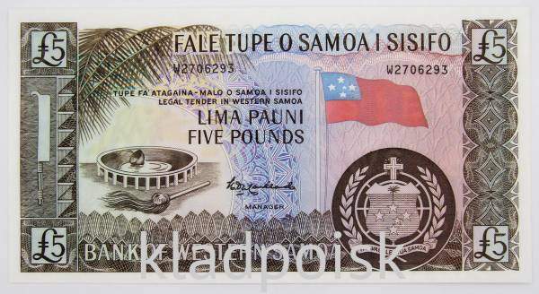 Банкнота 5 фунтов 2020 года Западное Самоа