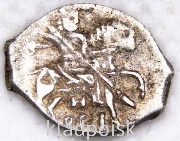 Копейка серебро Василий Шуйский (чешуя), 1606-1610 гг. Новгородский денежный двор