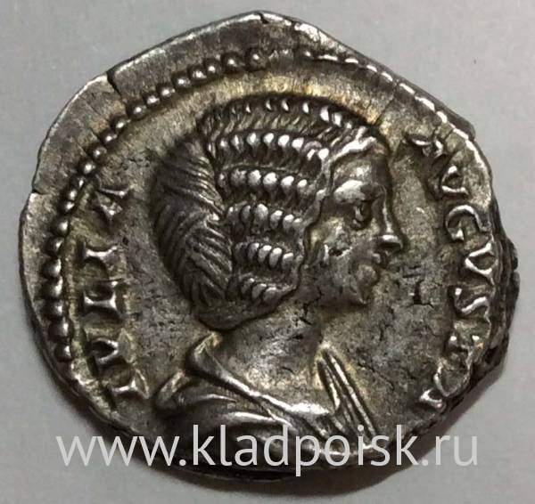Монета Римская Империя Денарий Юлия Домна 199-207 гг.
