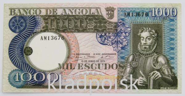 Банкнота 1000 эскудо 1973 года Ангола