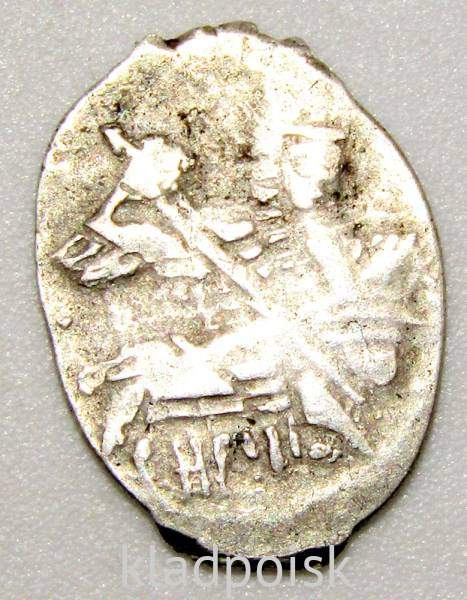 Копейка серебро Михаил Фёдорович (чешуя), 1613-1645 гг. Новгородский денежный двор, арт 2