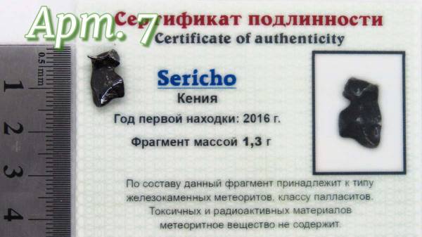 Осколок метеорита Sericho Осколок метеорита Sericho