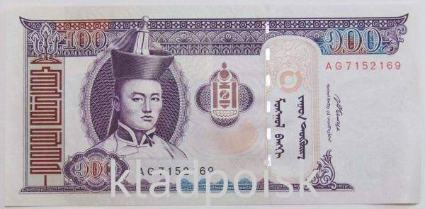 Банкнота 100 тугриков 2008 года Монголия