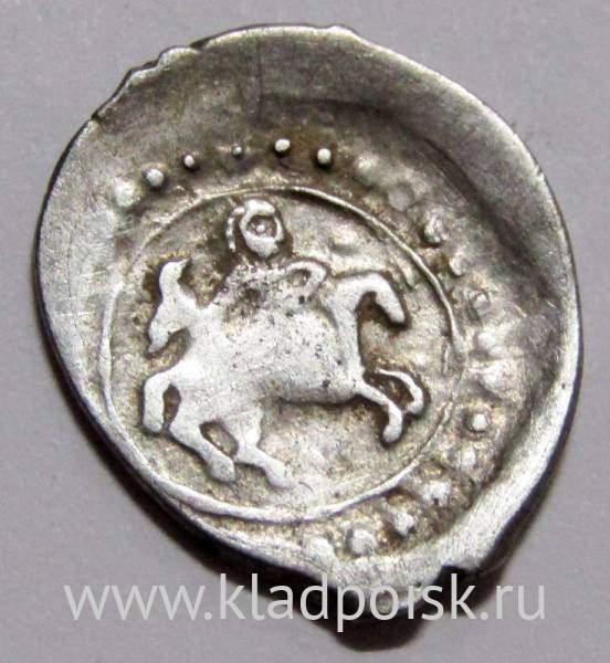 Денга Василий II Васильевич «Тёмный», серебро, Сокольник/подражание арабской надписи, арт 4