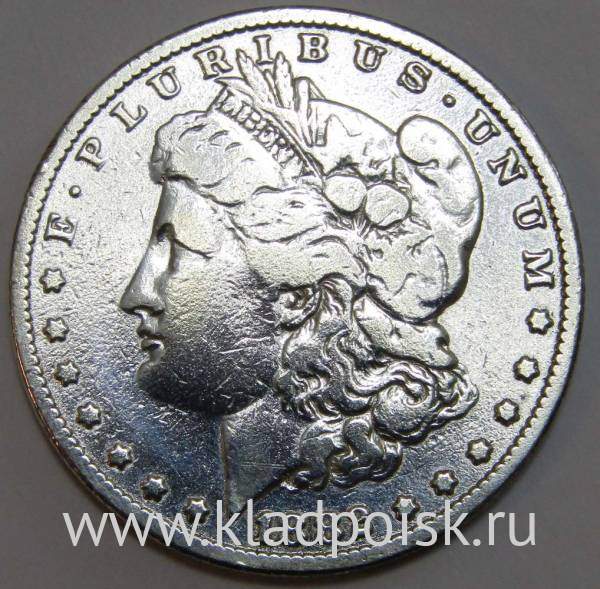 Монета 1 доллар Моргана США, Серебро 900 пр., 1882 год