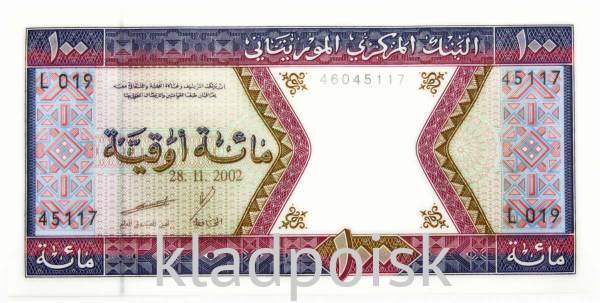 Банкнота 100 угий 2002 года Мавритания Банкнота 100 угий 2002 года Мавритания