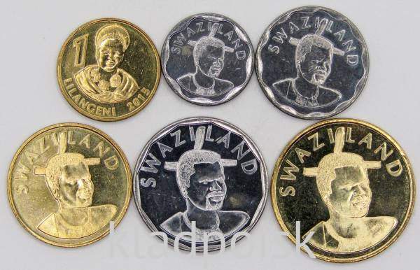 Набор монет Свазиленд 2015 года, 6 монет