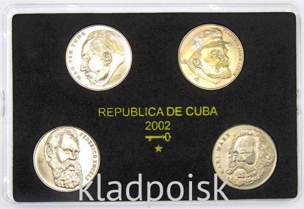 Набор памятных монет 1 песо 2002 года, Куба Набор памятных монет 1 песо 2002 года, Куба