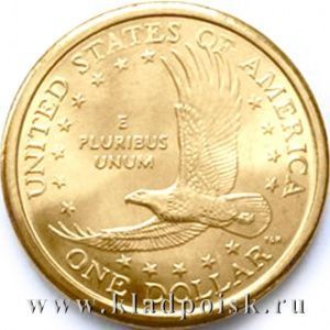 Монета 1 доллар Сакагавея Парящий орёл Монета 1 доллар Сакагавея Парящий орёл