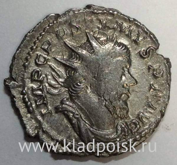 Монета Антониниан Римская Империя Марк Кассианий Латиний Постум (258-268)