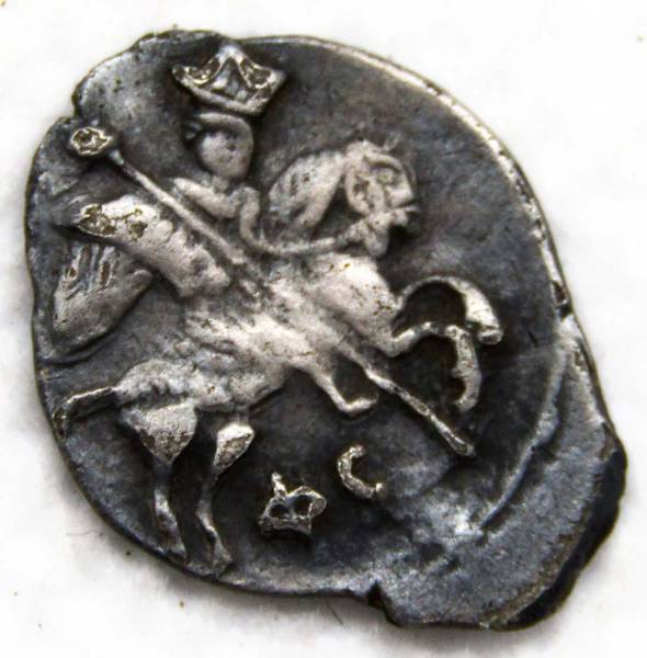 Копейка (чешуя) серебро Иван IV Васильевич Грозный 1533-1584 гг., Новгородский денежный двор, ФС Копейка (чешуя) серебро Иван IV Васильевич Грозный 1533-1584 гг., Новгородский денежный двор, ФС