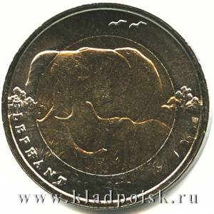 Монета 1 лира Турция – Слон, 2009