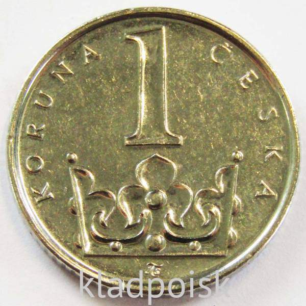 Монета 1 крона 2016 года Чехия