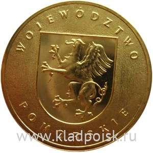 Монета 2 злотых Польша Воеводство Поморское, 2004