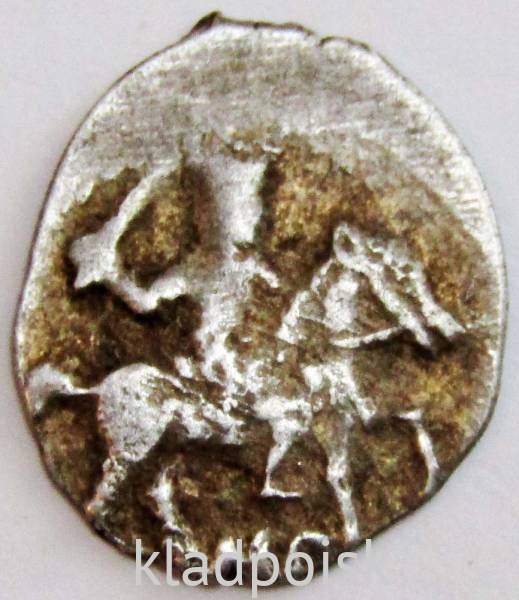 Денга серебро Фёдор Иванович (чешуя), 1584-1598 гг., НС, арт 2 Денга серебро Фёдор Иванович (чешуя), 1584-1598 гг., НС, арт 2