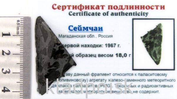 Осколок метеорита Сеймчан арт 2