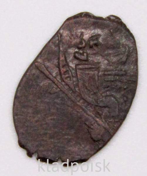 Копейка медь Алексей Михайлович (чешуя), Медный бунт, Новгород, арт 7 Копейка медь Алексей Михайлович (чешуя), Медный бунт, Новгород, арт 7